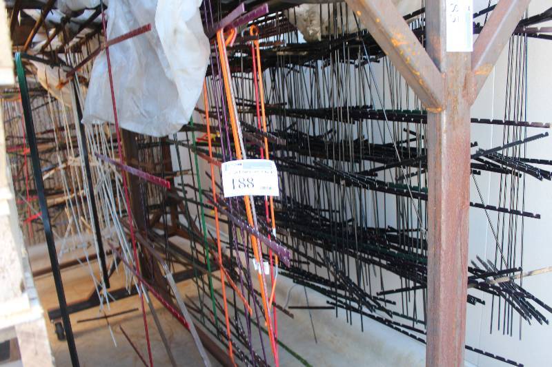lot 188 image: Contents of Rack Including Plant Supports