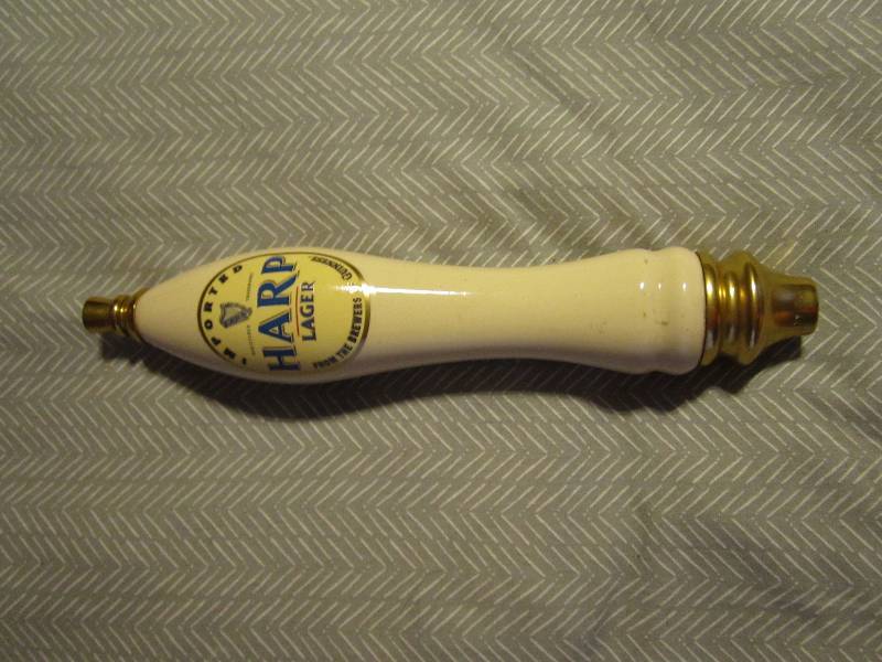 Imported harp lager beer tap...