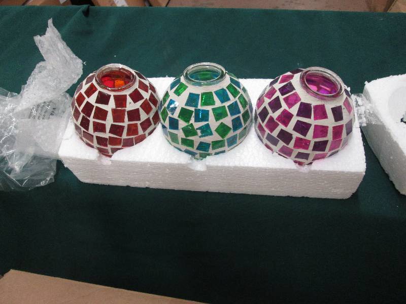 Set of 3 Mosaic Solar Garden Stakes...