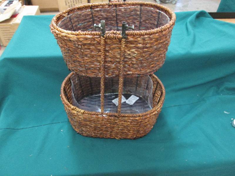 2 Tiered Wicker Baskets...