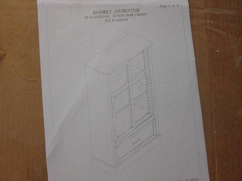 Sliding Door Cabinet with Bottom Dr...