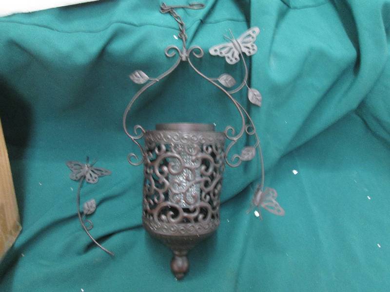 Hanging Metal Solar Butterfly Lamp-...