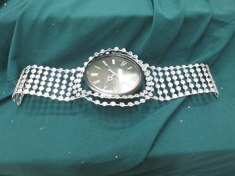Jeweled Watch Wall Clock open box r...