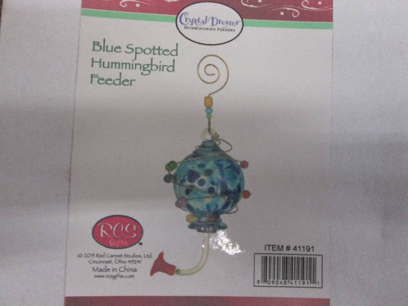 Blue Spotted Hummingbird Feeder...