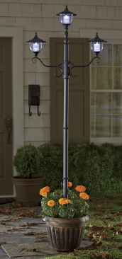 Solar Lamppost with Planter open bo...
