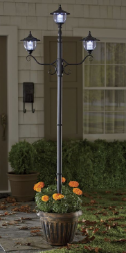 Solar Lamppost with Planter open bo...