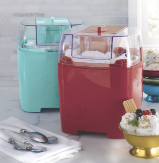 1.6-Qt. Ice Cream Maker Aqua open b...