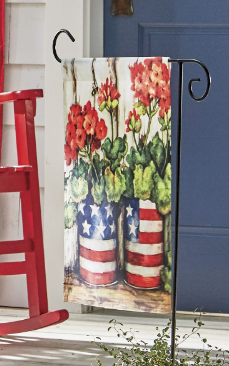 Glory Garden Flag with Stake open b...