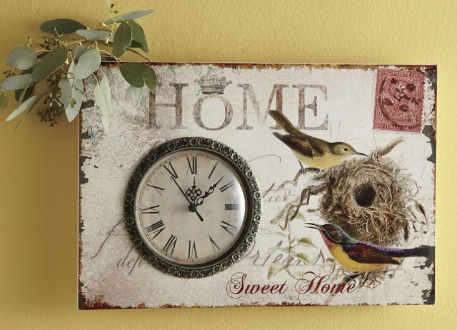 Vintage Postcard Clock,  Open box, ...