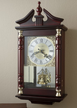 Carved Wooden Clock open box, untes...