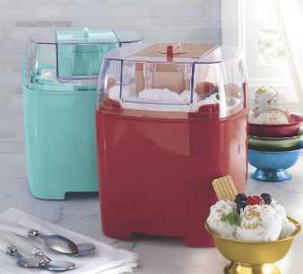 1.6-Qt. Ice Cream Maker Red open bo...
