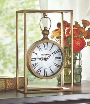 Hanging Gold Clock open box, untest...