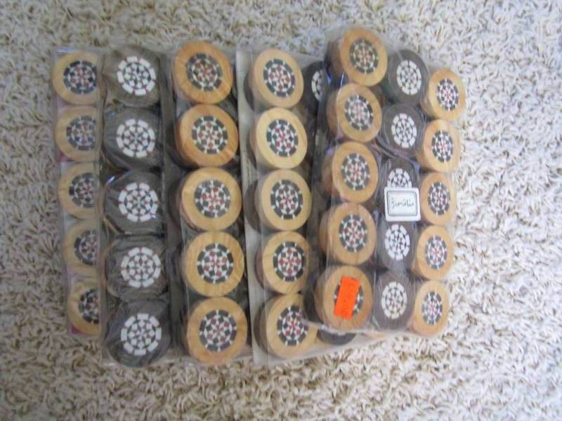 Lot of 8 decorative checkers game s...