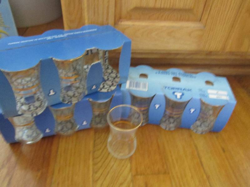 3 Toprak 6 piece tea tumblers...