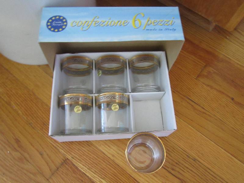 Linea Terraro 6 piece gold rimmed w...