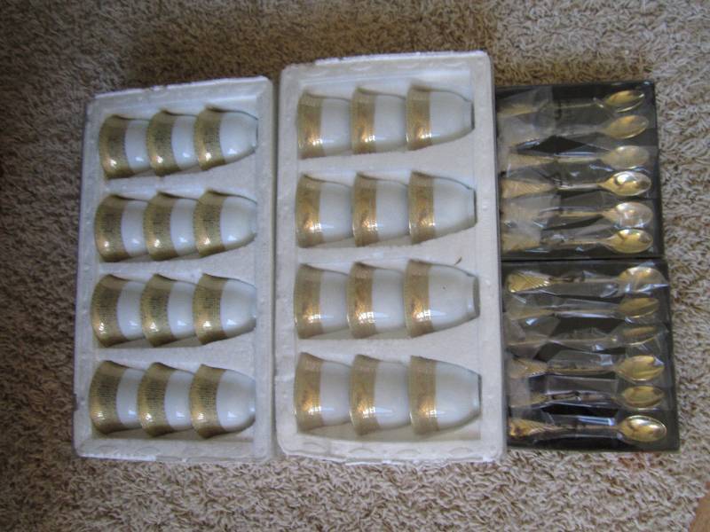2 sets of small tea cups, 12 per se...