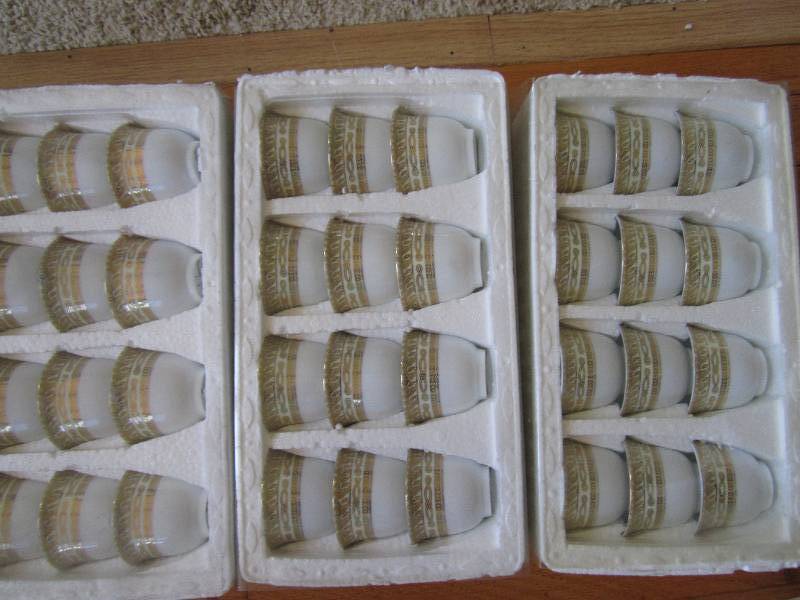 3 sets of 12 piece small tea cups w...