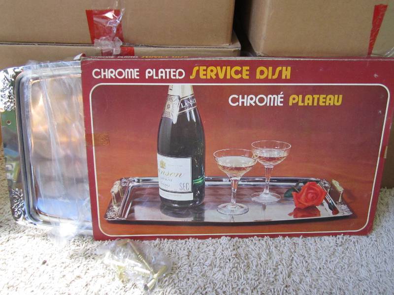 Chrome plated service dish service ...