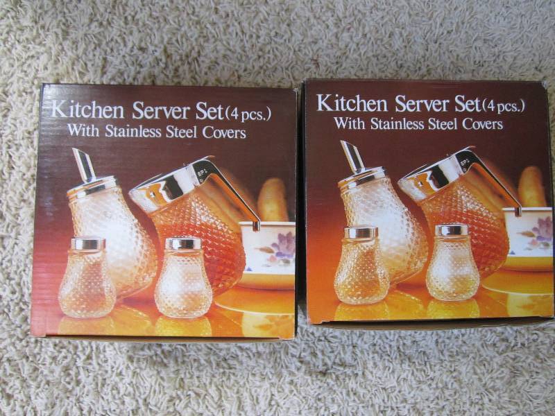 Lot of 3 kitchen server sets 4 piec...