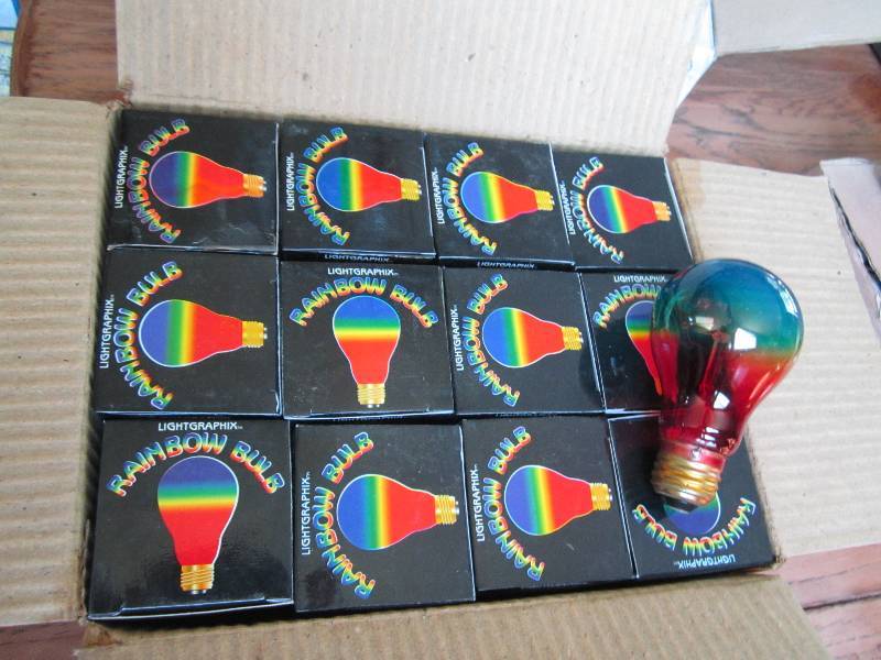 12 Rainbow bulbs light graphix mini...