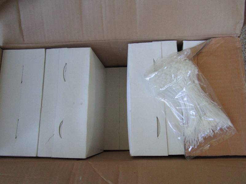 Lot of plastic clothing tags...