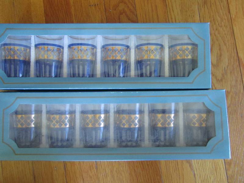 2 sets of 6 small glasses...