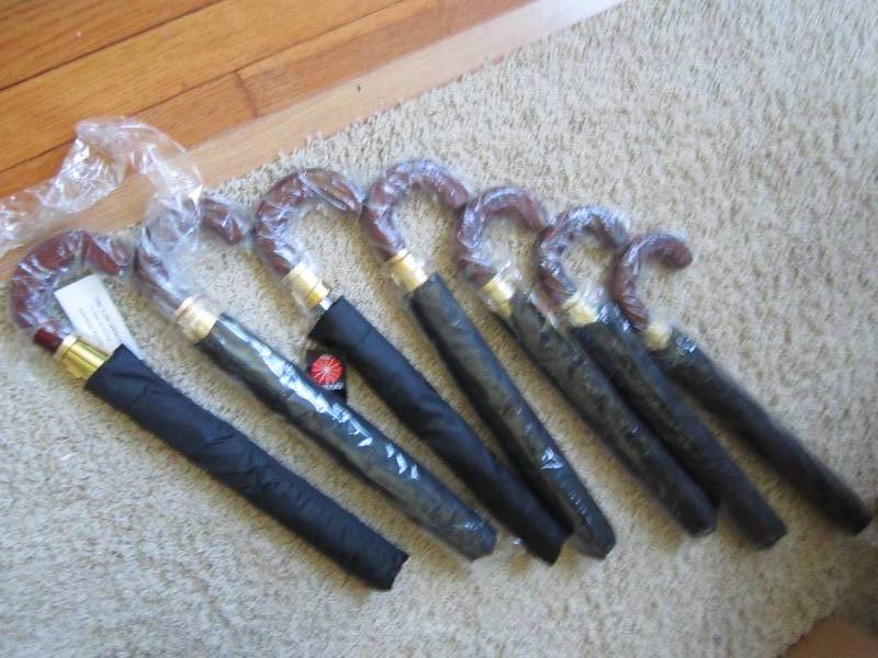 Lot of 10 umbrella with hook handle...