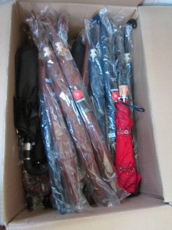 Large resale box of umbrellas...
