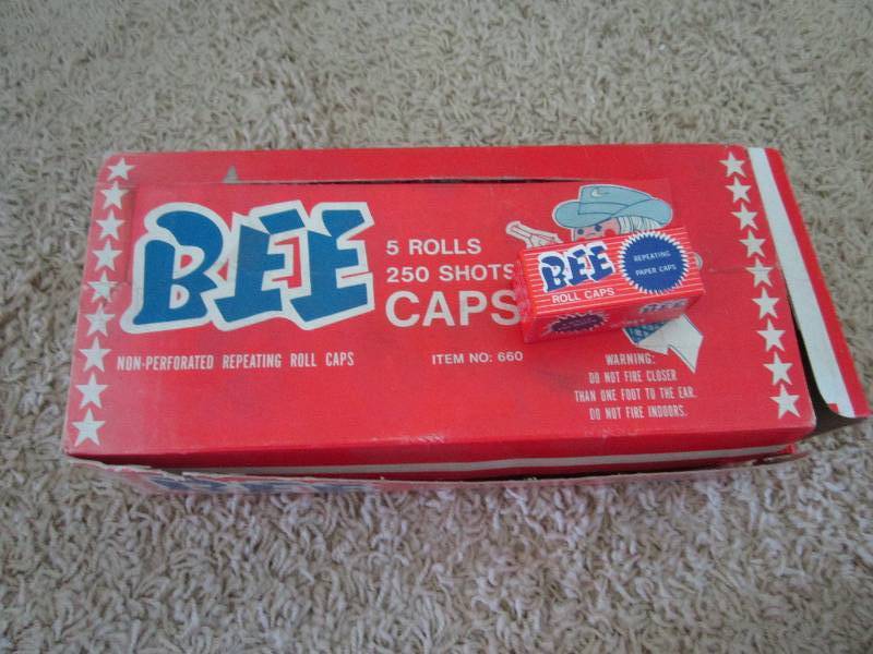 Box of BEE roll caps...