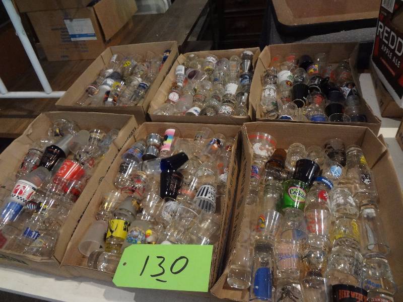 Six Flats of shot Glasses