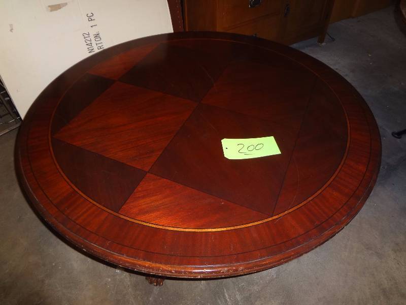 Inlayed , Round, Low Table