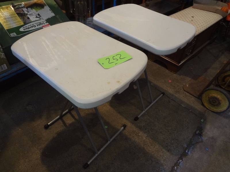 Two Plactic Folding Tables