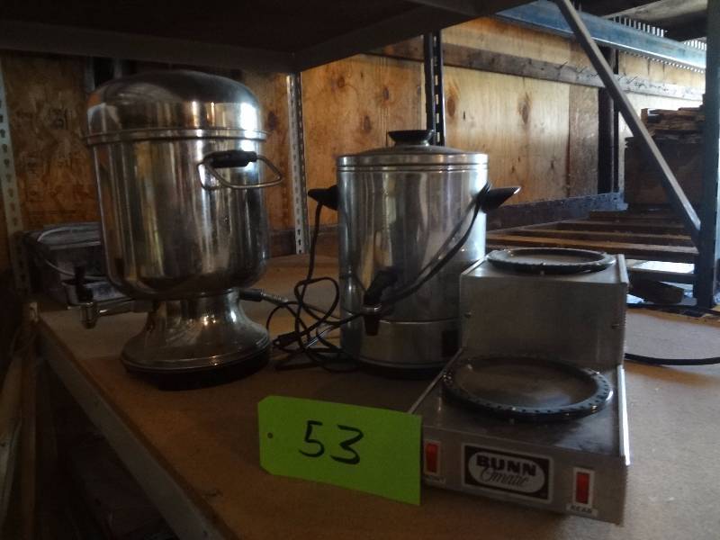 Bunn Coffee Heater, two Urns