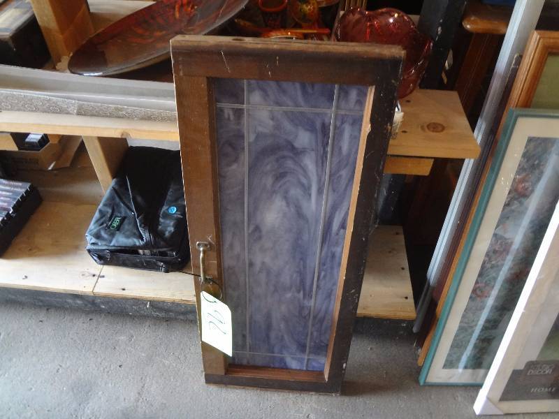 Purple Slag Glass WindowDoor