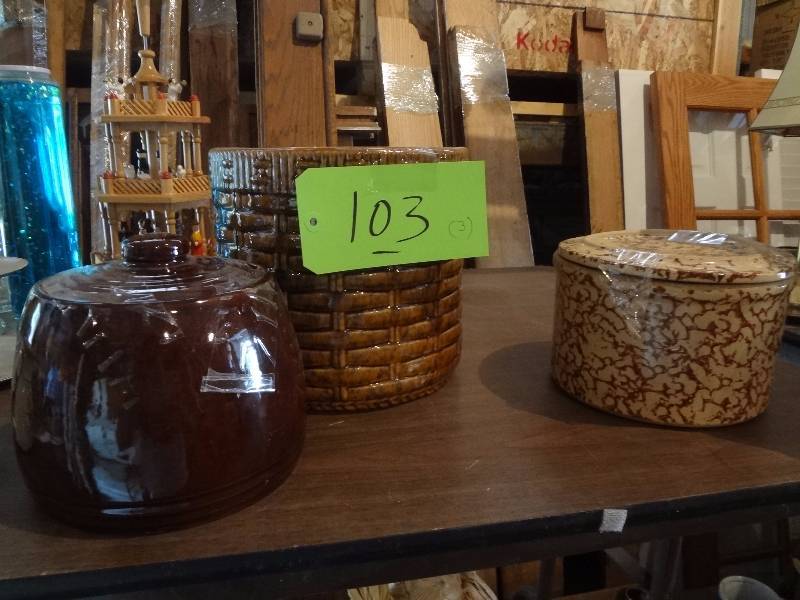 (3) Porcelain Containers