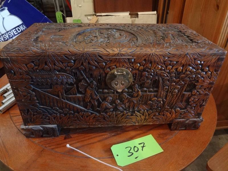 Incredible large carved Mahogany Chest