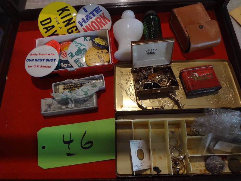 Knife , Buttons, Jewelry, Coins