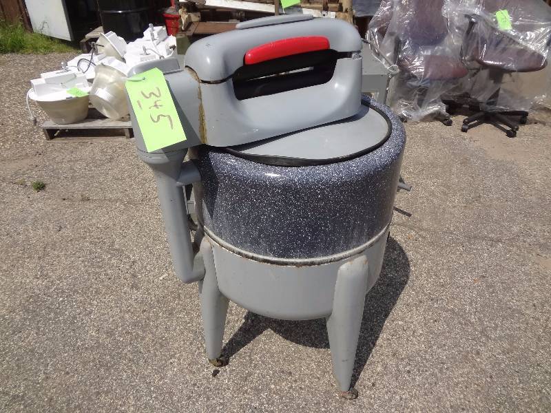 Old Enameled Wringer washer