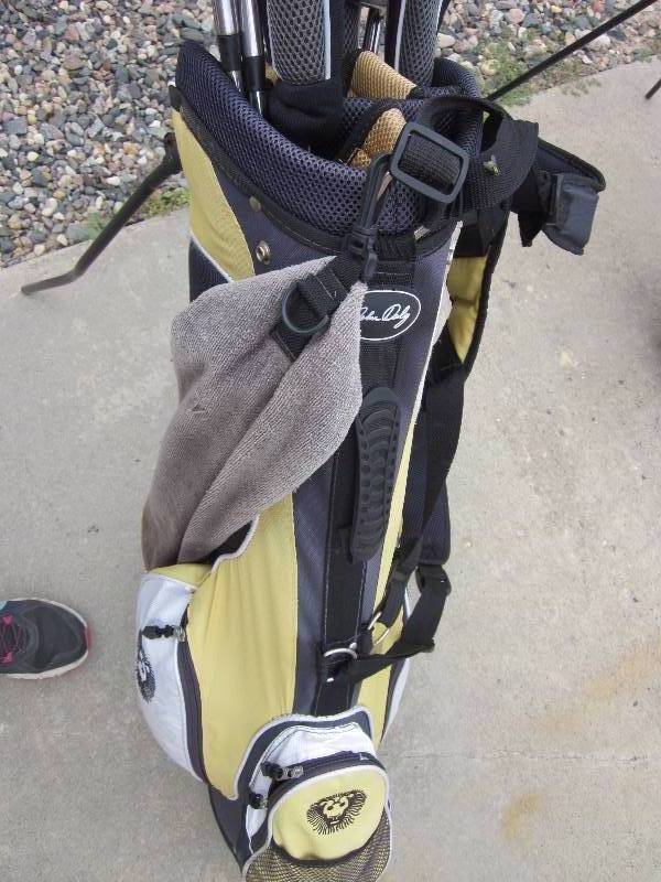 lot 15 image: Golf Clubs and Bag, Tom Daly