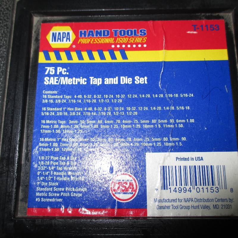 TAP AND DIE