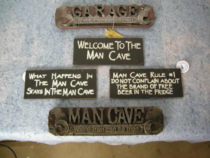 lot 56 image: Garage - Man Cave Signs