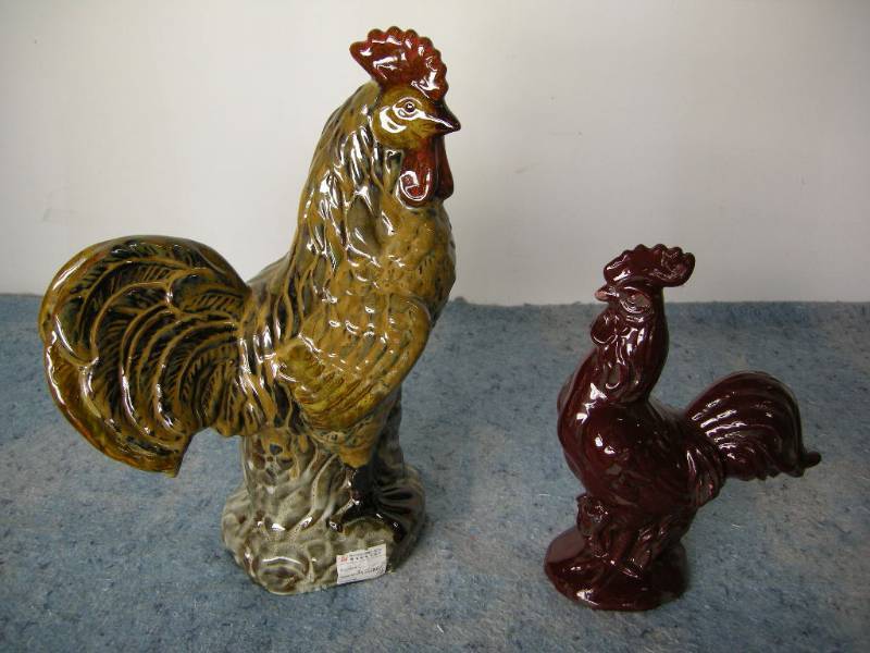 lot 62 image: Ceramic Roosters