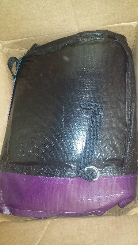 lot 10 image: 14 Foot Purple Trampoline cover and safety enclosure - New in box
