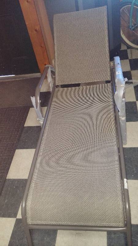 lot 12 image: Two Outdoor Mesh Loungers