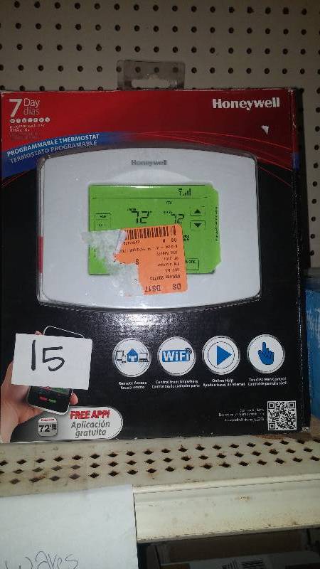 lot 15 image: Honeywell WiFi 7 Day Programmable Thermostat - New in Box