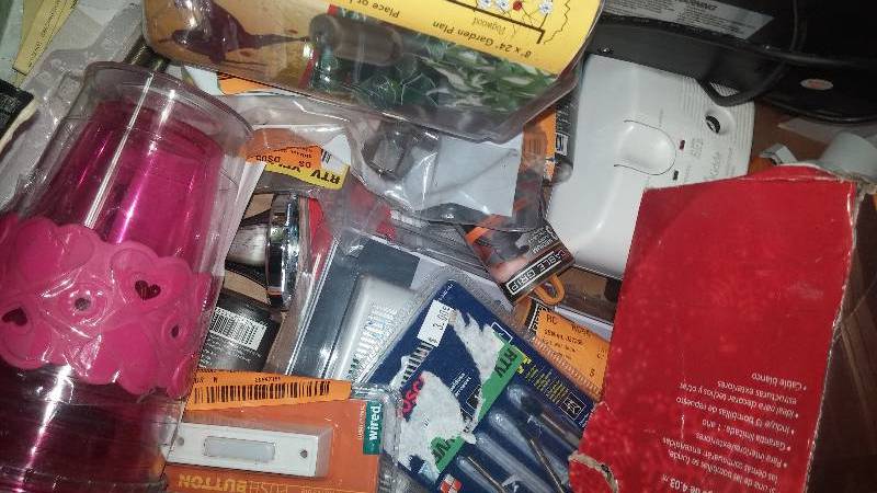 lot 42 image: Keyboard, Deer Repellent, Christmas Lights, etc