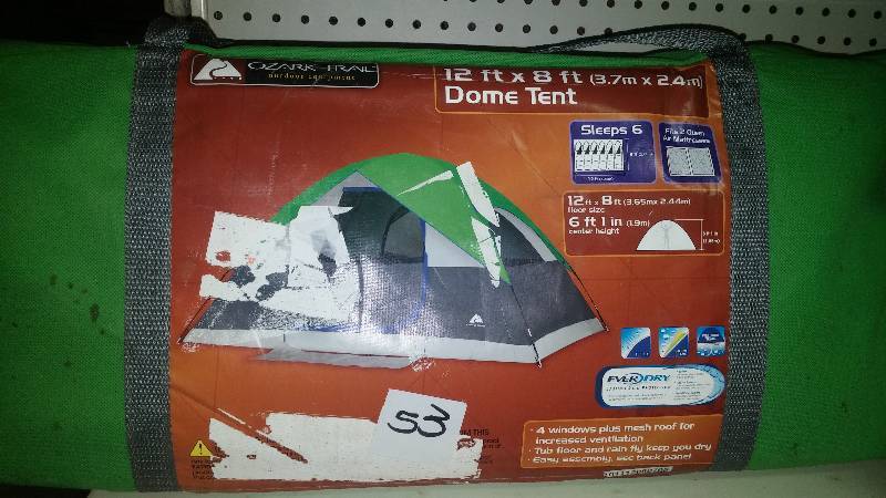 lot 53 image: 12 foot x 8 foot Dome Tent Sleeps 6