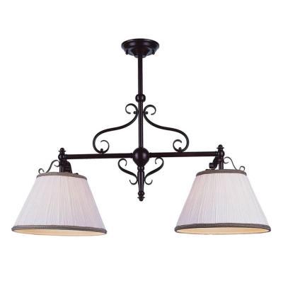 lot 29 image: 2 Light Island Pendant in Antique Gold