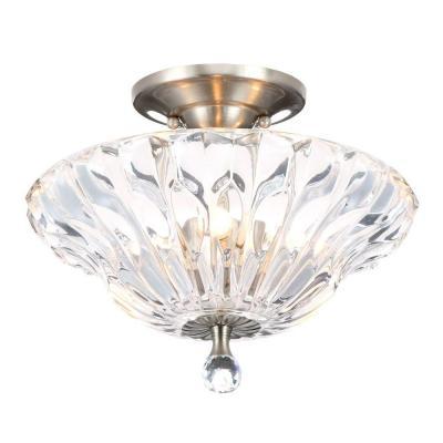 lot 32 image: Crystal Semi-Flush Mount lighting by Dale Tiffany