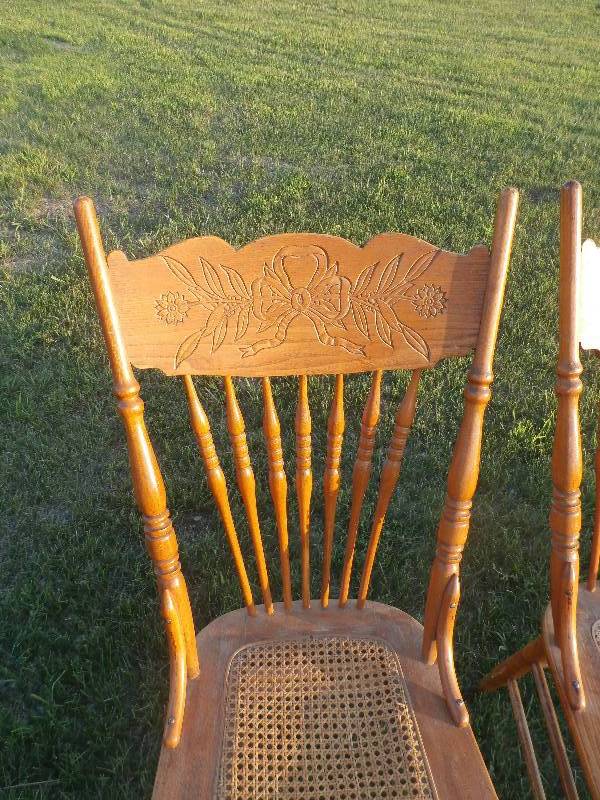 2 nice press back chairs.